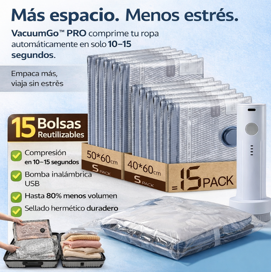 VacuumGo™ PRO - Sellador al Vacío Portátil Sin Cables