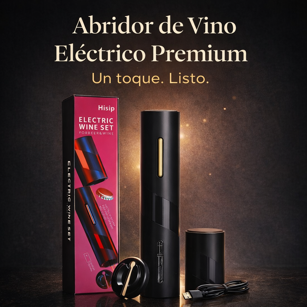 HISIP – Electric Wine Set | Abridor de Vino Eléctrico Premium