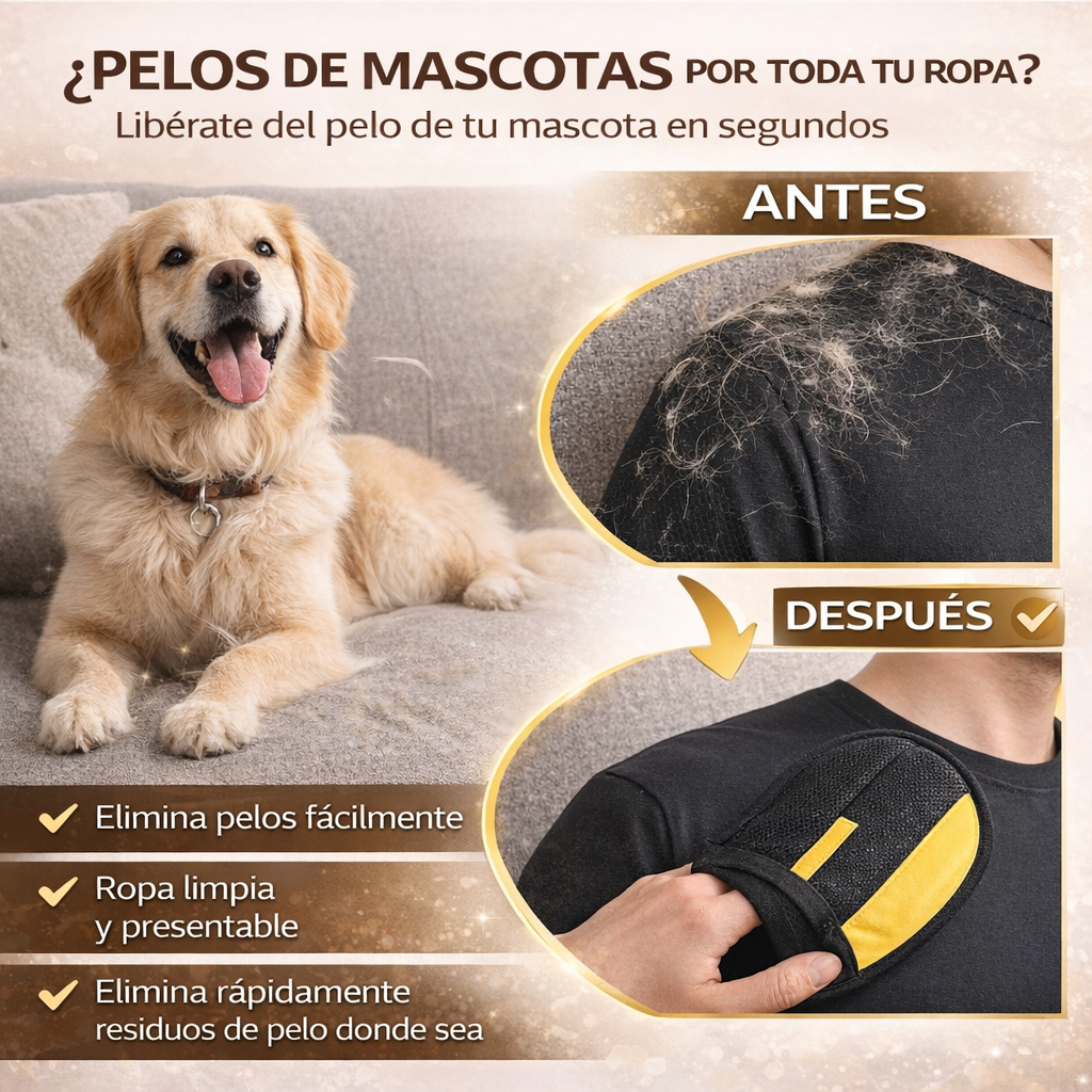 PetClean Pro™ – Guante Removedor de Pelos 2 en 1