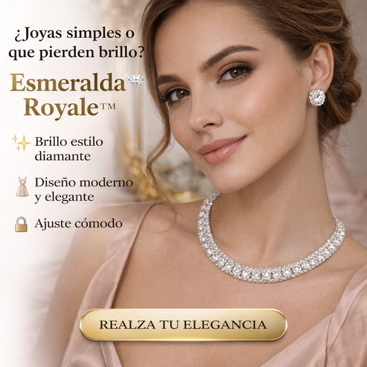 Esmeralda Royale™ — Gargantilla & Pendientes que Deslumbran