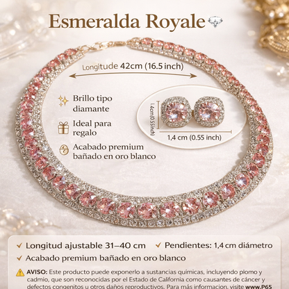 Esmeralda Royale™ — Gargantilla & Pendientes que Deslumbran